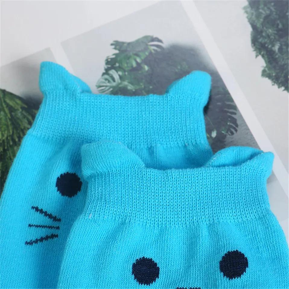 New Fashion Women's Cartoon Harajuku Socks Colorful Cute Funny Happy Cat Animal 4 Season Socks for Girl Christmas Gift