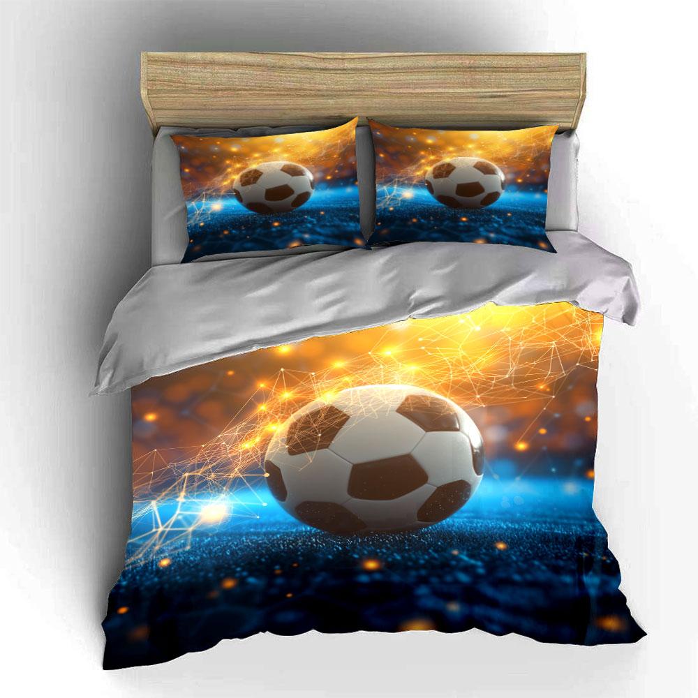 Soccer Ball with Lights. Bedding Sets Duvet Cover Sets Duvet Covers Pillowcases(1 * Duvet Cover 2 * Pillowcases Without Duvet Insert)