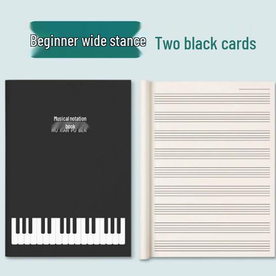 Beginner Music Score & Practice Book with Large Spacing and Music Theory Notes