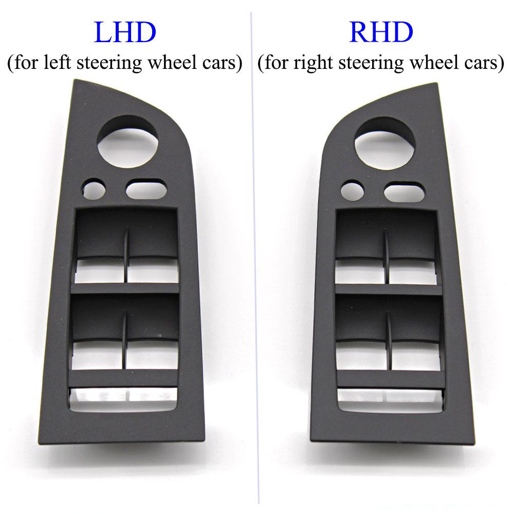 LHD RHD Auto Hauptfensterheberschalter Panel Innen Schwarz Armlehnenabdeckung Ersatz Für BMW 3er E90 E91 316 318 320 325
