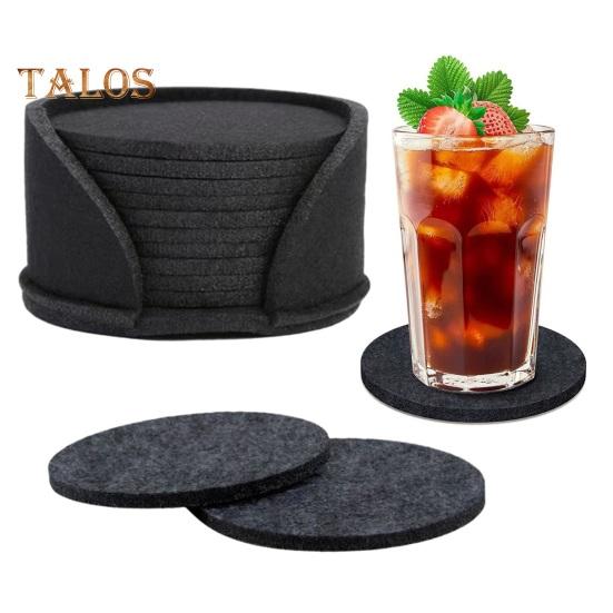 10 Stück Filzuntersetzer, wärmeisolierend, wasserabsorbierend, Verbrühschutz, Tischschutz, Tasse, Trinkflasche, rutschfeste Tischsets