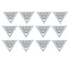 12PCS Impaling Clips for Acoustic Panels Galvanized Steel Triangular Push On Impaler Mount with Screws for Soundproof