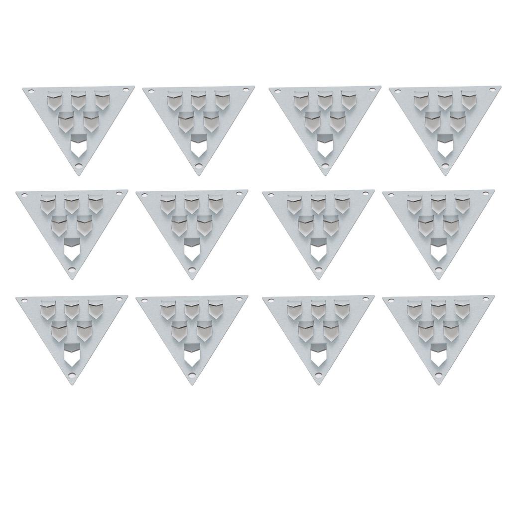 12PCS Impaling Clips for Acoustic Panels Galvanized Steel Triangular Push On Impaler Mount with Screws for Soundproof