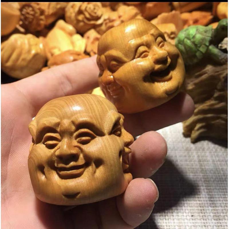 Walnut Wood Carved Pixiu Spinner Ball: Multi-Emotional Handheld Massage Toy