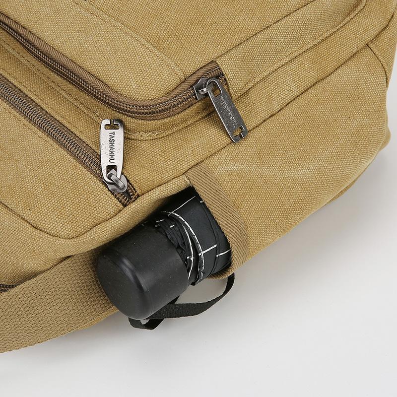 Classic Canvas Messenger Bag - Men's Crossbody Shoulder Tote for Work & Travel (Water Resistant Durable Handbag)