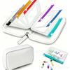 A8 Waterproof Pill Pouch Set - Weekly Pill Organizer with 4 Color-Coded Medicine Bags, Travel Pill Case