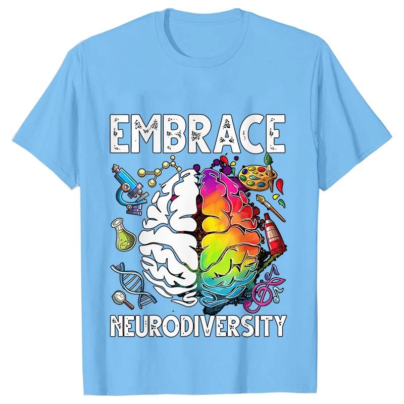 Akzeptiere Neurodiversität Shirt für Frauen Autismus Bewusstsein Mutter Grafik T-Shirts Kurzarm Übergröße T-Shirt Frauen Tee Kleidung