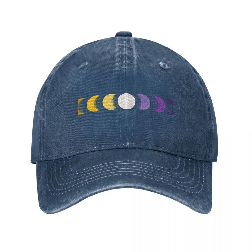 nonbinary moon phases Baseball Cap Trucker Cap Fluffy Hat Fashion Mens Cap Women'S