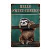 pc Vintage Sloth Metal Sign Thats What I Do I Read Book I Know Things for Home Wall Decor Mural Inspirational Quotes x Inch