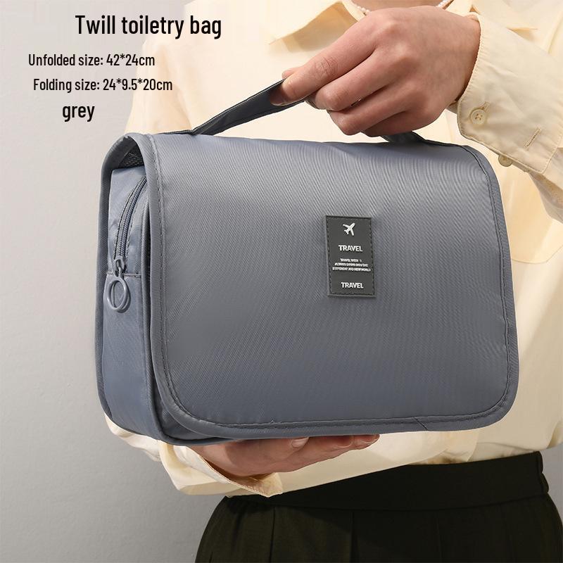 Borsa per Trucco da Viaggio di Grande Capacità con Separazione Umido/Secco e Design a Gancio Cationico