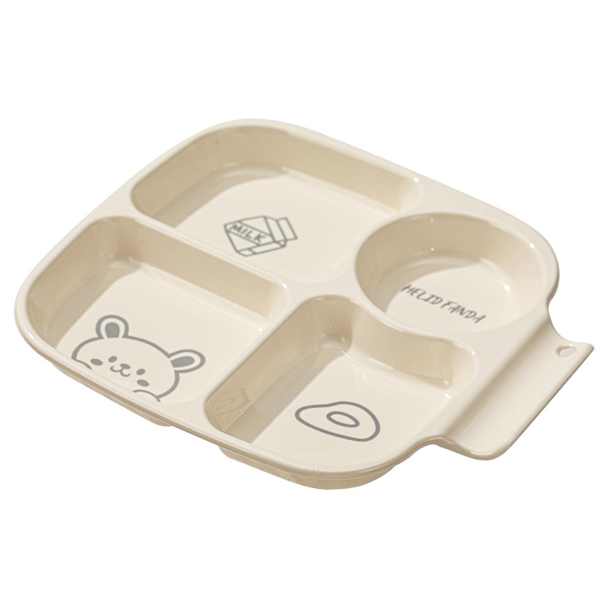 

WORTHBUY Новая милая обеденная тарелка с отделениями, многоразовая тарелка для фруктового салата, пластиковая разделенная тарелка для контроля веса