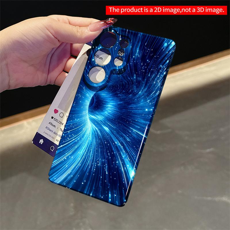 2DFlat Samsung Phone Case Blue Cosmic Tunnel Phone Case Applicable To Galaxy S22 S23 S24 S25ULTRA S26 A12 A13 A14 A15 A16