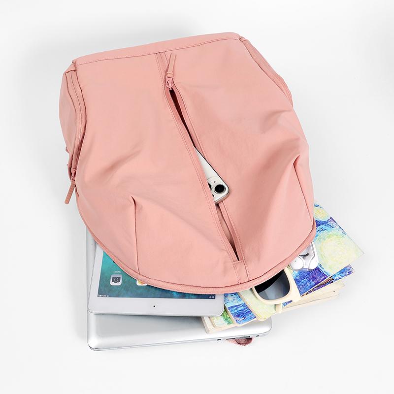 Nylon Backpack Solid Color Large Capacity Backpack