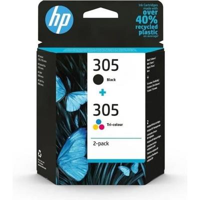 HP Pacote 305 de 2 cartuchos de tinta pretos e de três cores genuínos (6ZD17AE)