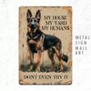 German Shepherd Sign Metal Plaque 8x12 Inch Yard Home Decor Gift