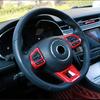 3Pcs/Set ABS Car Steering Wheel Button Cover Sticker Interior Decoration Carbon Fiber for MG5 MG6 MG HS ZS Car Styling