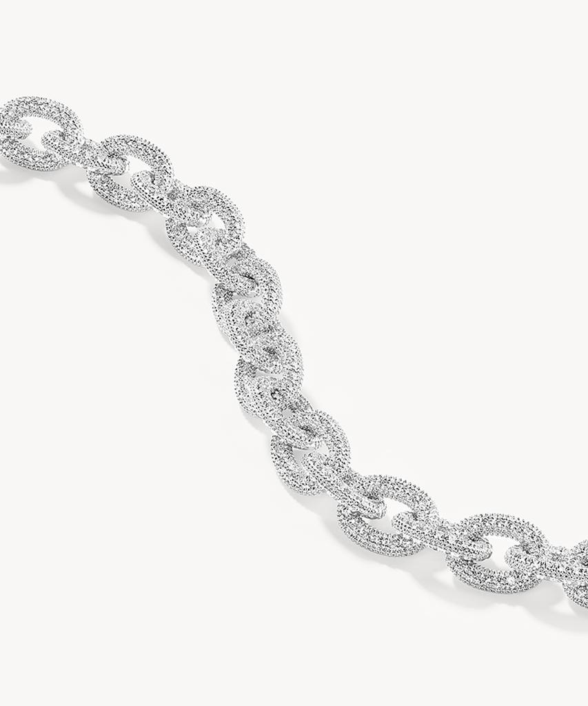 Lola Rose Urban Zirconia Silver Chain Women'S Cubic Bracelet