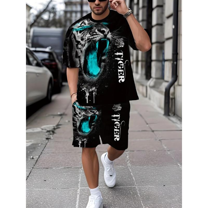 Summer Men s Fashion Casual Sports Set Loose-Fit Trendy XXS