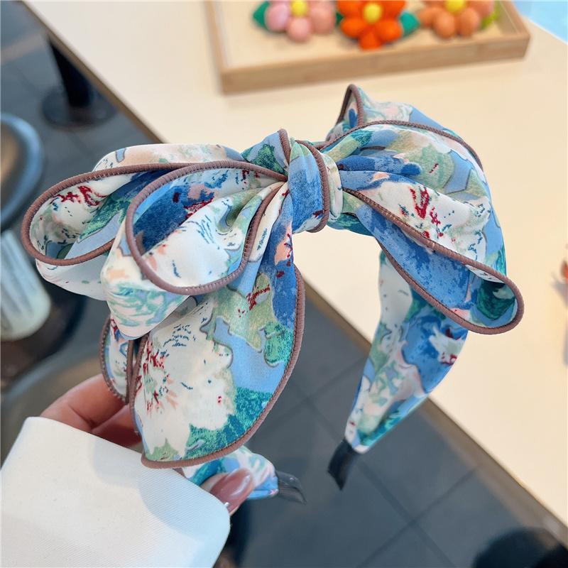 

Роскошный женский головной убор Топ Большая заколка-бант Повязка на голову для женщин Шопинг Вечеринка Свадебная фотосъемка Аксессуары для волос