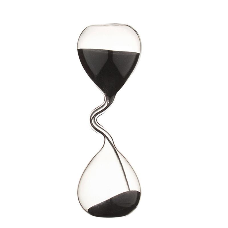 Design Curvo Clessidra Senza Tempo Stile Moderno Artigianato del Vetro Semplice Ornamento da Tavolo Estetico Accessori per l'Arredamento della Casa