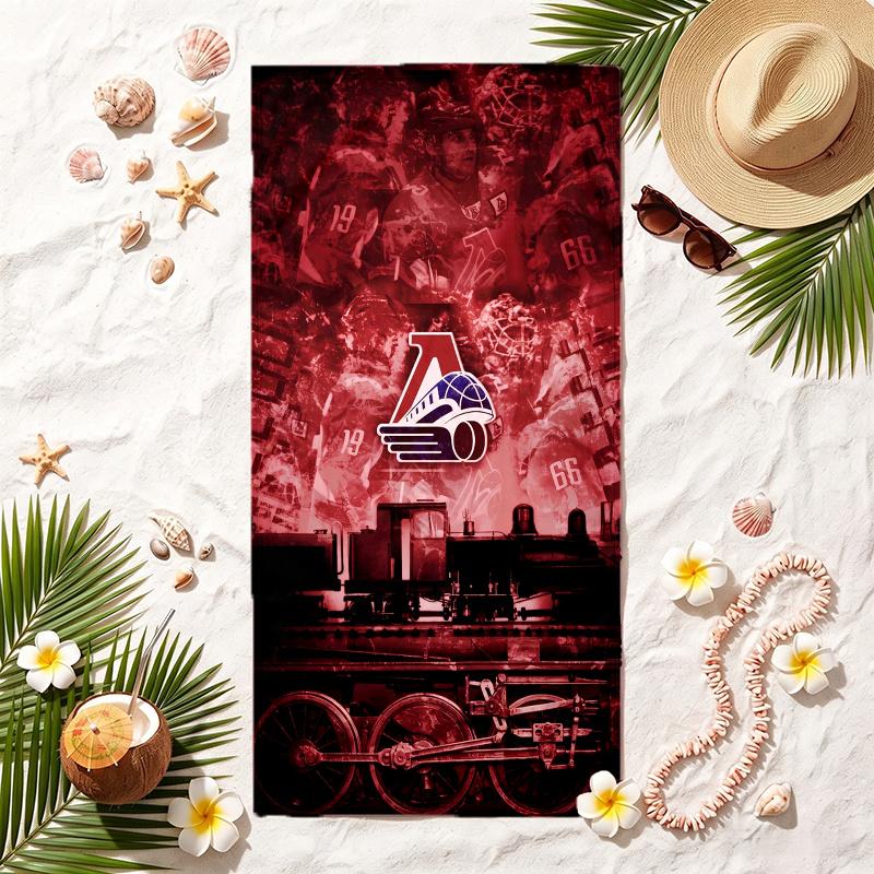 Lokomotiv Yaroslav (23) Soft Beach Towel Stylish Beach Pool Towel for Summer Seaside Vacation Travel