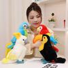 Simulation Red Parrot Doll Plush Toy Bird Doll Children Soothing Rag Doll Boy Birthday Gift