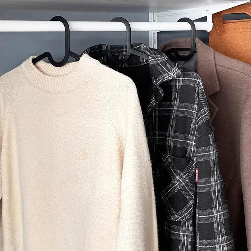 10-50pcs Lightweight Clothes Plastic White Hangers Dress Shirt Underwear Ultra-thin Slim Space-saving Flexible Clothing Hangers