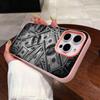 USD Dollar Jelly Double Layer Pink Mobile Phone Case for iPhone 17 16 15 14 13 12 11 Air Pro Max Plus Protective