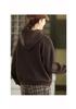 2025 Women's Winter Fleece-Lined Cashmere Cotton Hooded Knit Sweatshirt - Warm Casual Pullover