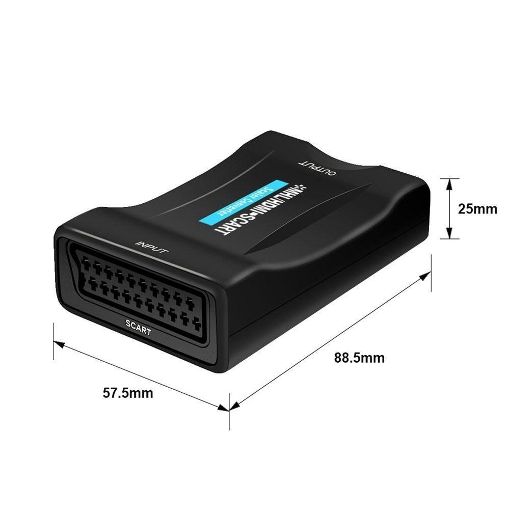 Peritel a HDMI 1080p 60Hz Adaptateur Plug and Play Convertisseur Analogique vers Numerique Boite Video Audio Adaptateur Support PAL / pour PS4 / DVD