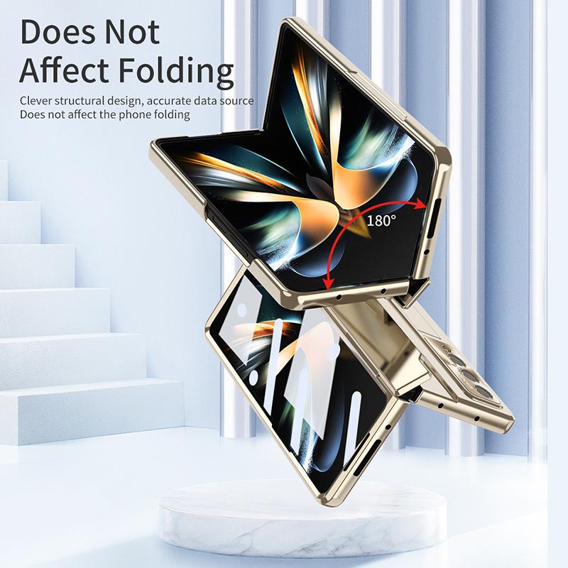 Leveling Hinges Protection Case For Samsung Galaxy Z Fold 3 4 5g Phone Cover With Front Screen Protecter For Galaxy Fold3 Fold4