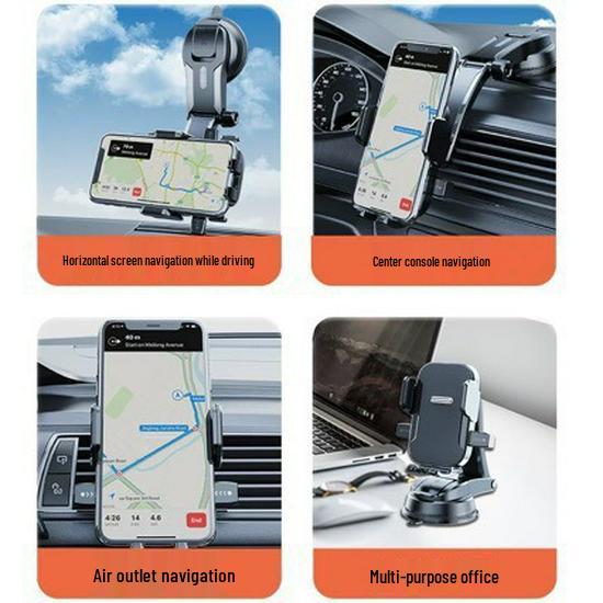 Multi-functional Suction Cup and Air Vent Car Phone Holder
