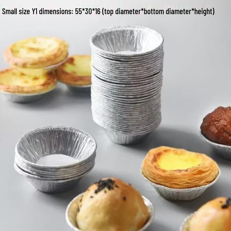 SIVIR Disposable Egg Tart & Pudding Foil Molds