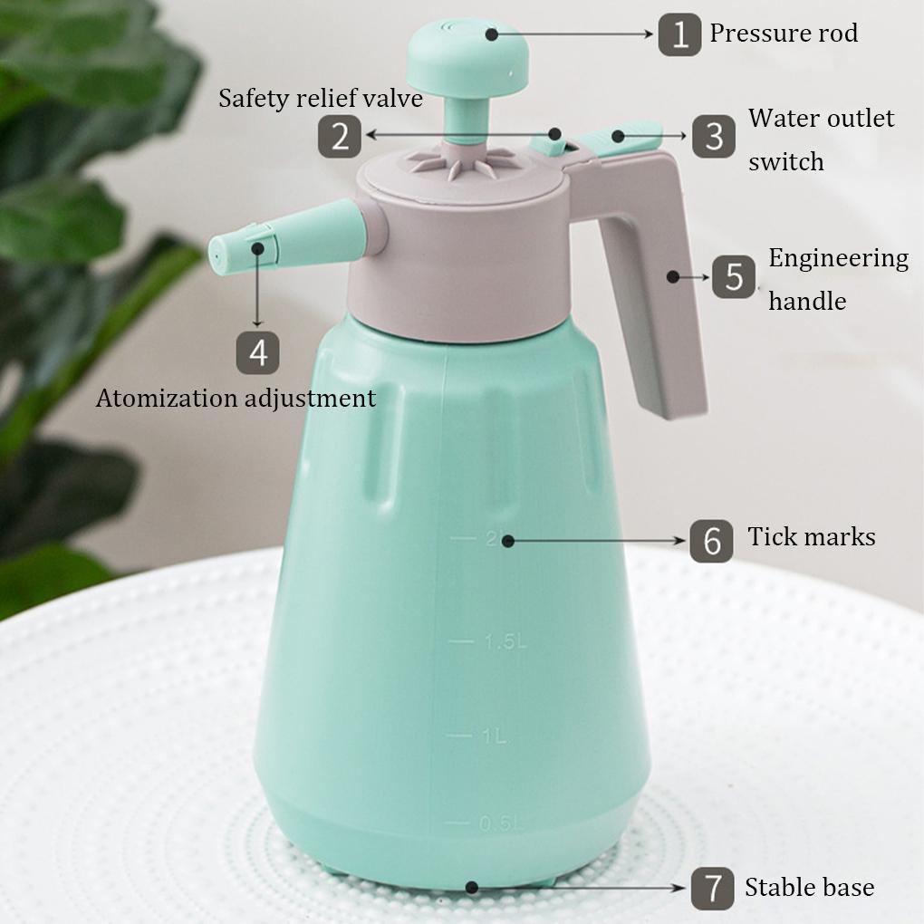 2L Water Sprayer Plant Mister Sprayers Spray Bottle Cleaning Watering Can Adjustable Nozzle Outdoor for Gardening