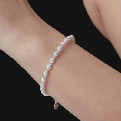 Dmoment (925 Silver) Lily Pearl Pearl Silver Bracelet