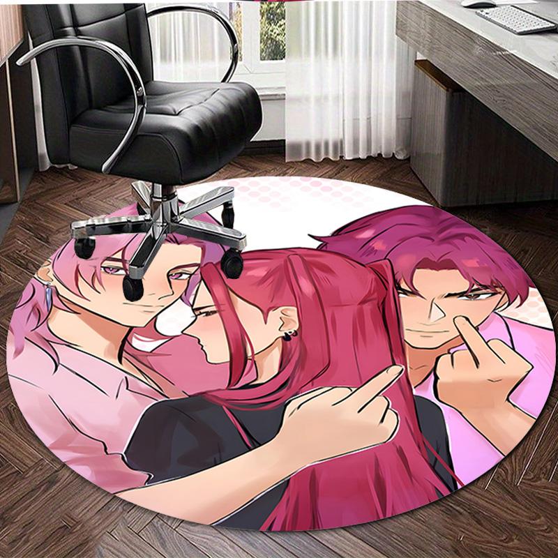 1pc KPop Demon Hunters MIRA3 Design Printed Area Round Carpet for Bedroom Living Room Home Decor Rugs Mat Non Slip Mat Rug for Bedside