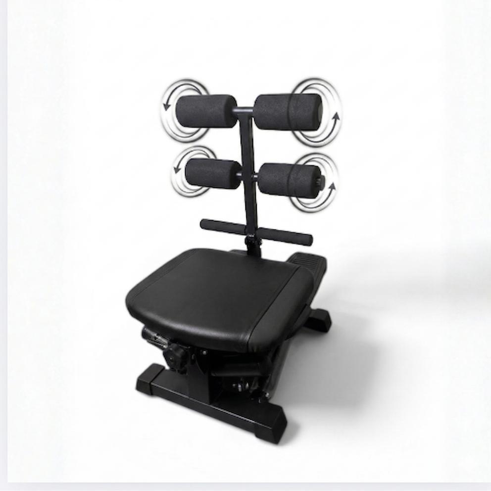 Stepper Multifunctional Trainer Chair Crunches Resistance Bands Adjustment Foldable Flexara