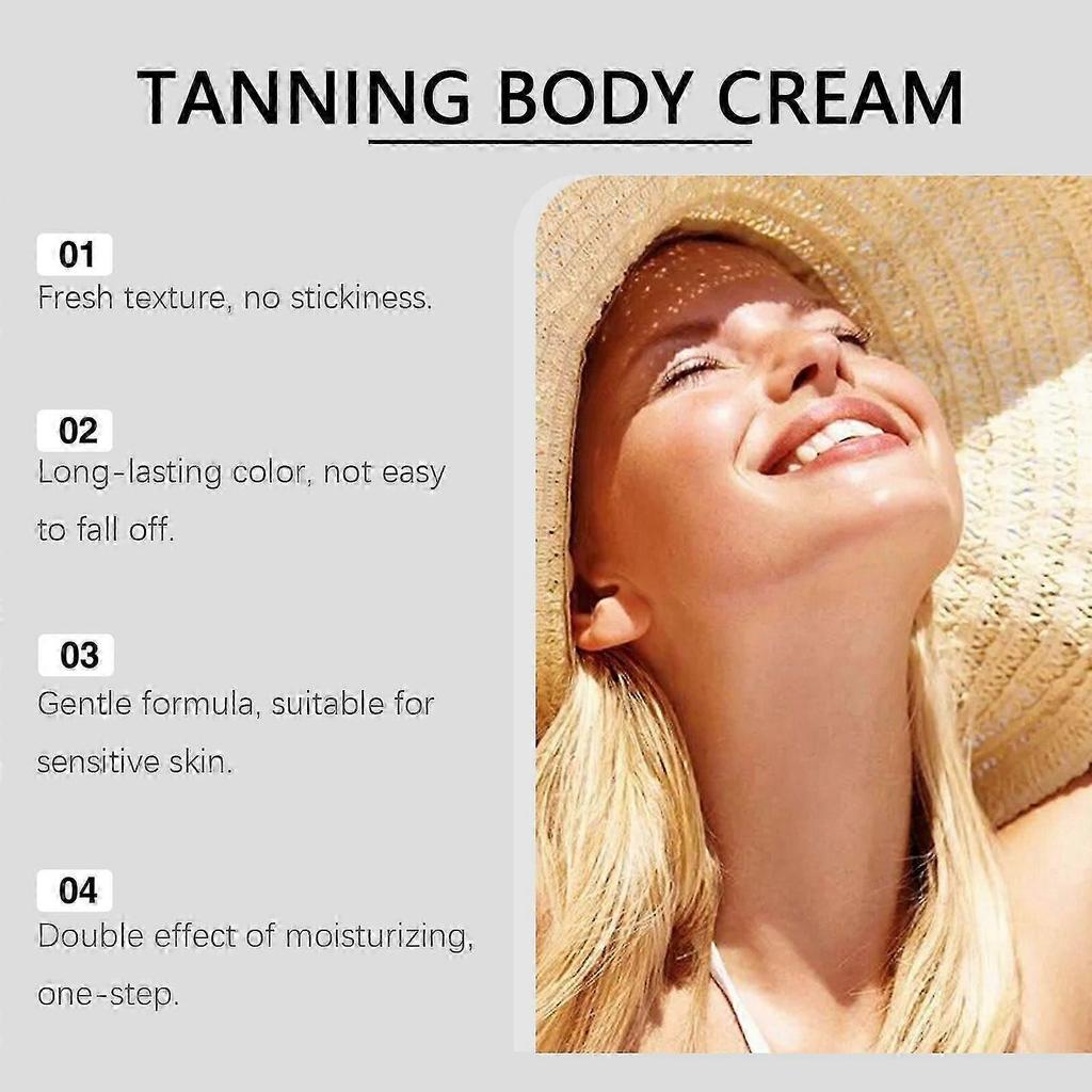 Tanning Cream, Sunbed Tanning Accelerator for Sunbed & Outdoor Sun, Tan Accelerator with Verbena, Carrot, Vitamin E, Intense Hydration & Long Lasting