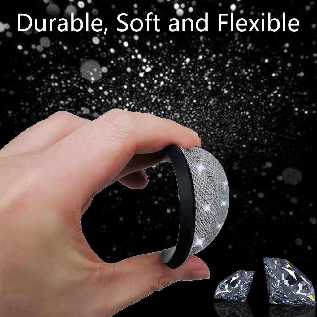 NBTEPEM Sparkly Car Cup Holder Coasters, 2.75 Inch, Non-Slip, Shockproof, Universal Fashion Coaster Inserts with Crystal Rhinestones, Automotive