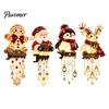 Joyful Holiday Atmosphere Lamps Lighted Christmas Railing Figurine, Cute Santa/Elk/Penguin/Gingerbread Cascading Lights Rail Light for Porch