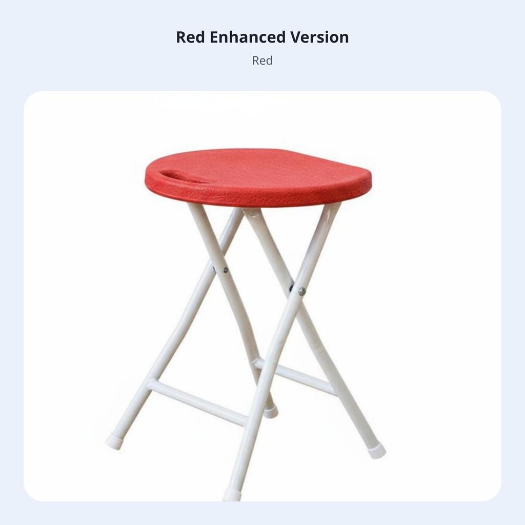 Portable Round Stool With Handle Foldable Design X-Shaped Frame Camp Seat Strongduty High Load Capacity For Adults