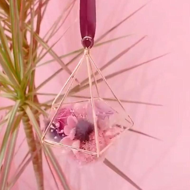 Wall Decoration Hanging Metal Geometric Air Plant Flower Pot