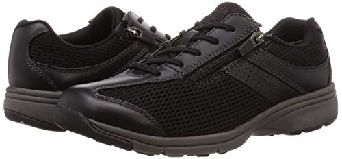 ASAHI Medical Walk Walking Shoes, Zipper, Medical Walk MS-L, Women's, Black, Size 24.0 cm, 4E