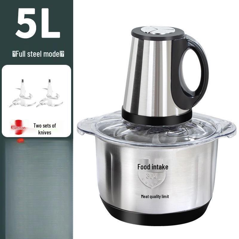 Electric Meat Grinder & Dough Mixer - Multifunctional Household Food Processor for Dumpling Stuffing & Pepper Grinding