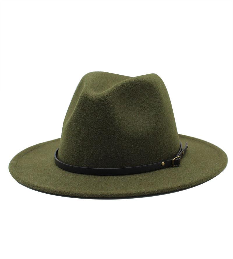 Vintage British Style Wool Felt Fedora Hat For Women With Wide Brim And Breathable Design