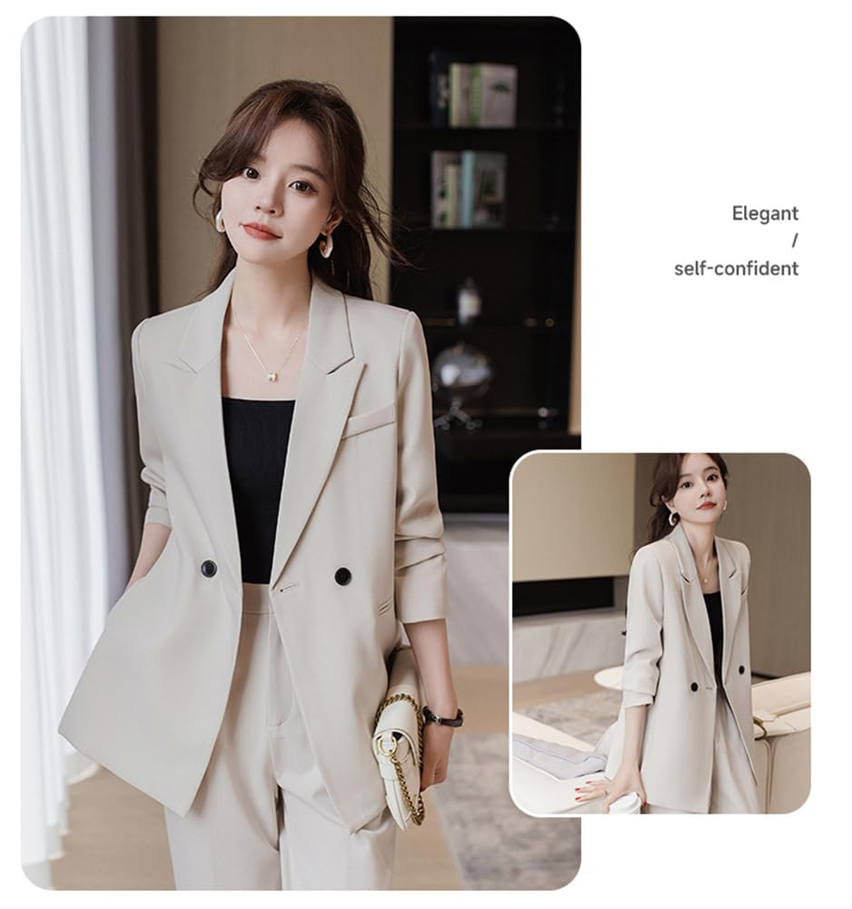 Suit Jacket Stylish Suit Formal Jacket Suit Office Casual Plus Size Office Spring Ceremony Plus Size [KOSIKINI] Women's Set, Women's Suit, Women's