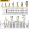 340-Piece Stainless Steel Wire Rope Kit with 304 Stainless Steel Thimbles, Ferrules, Double Hole Aluminum Sleeves, and Figure 8 Rigging