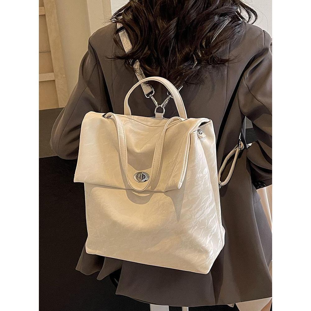 Korean Style Women's Fashion Backpack - 2025 Summer Collection: Simple, Casual, Large Capacity for Versatile Short Trips