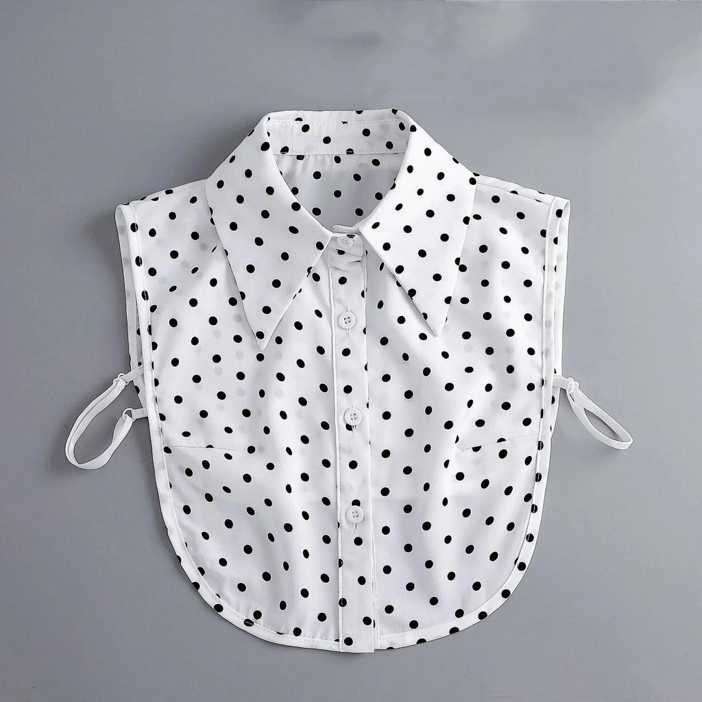 Hollow Lace Chiffon Doll Cotton Fake Collar Blouse Sweater Detachable Shirt Collar False Collar Lapel Women Top Collars Decor