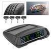 Wireless Tire Pressure Alarm Monitor Solar USB Power TPMS Digital LCD Display Sensor